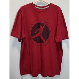Nike Air Jordan Flight Club T Shirt Size XL Red Short Sleeve Crew Neck